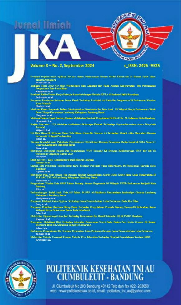 					View Vol. 10 No. 2 (2024): Jurnal Ilmiah JKA (Jurnal Kesehatan Aeromedika)
				